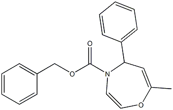 7-Methyl-5-phenyl-4,5-dihydro-1,4-oxazepine-4-carboxylic acid benzyl ester Struktur