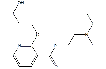 2-(3-Hydroxybutoxy)-N-[2-(diethylamino)ethyl]-3-pyridinecarboxamide Struktur