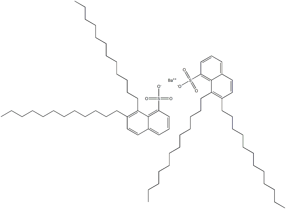 Bis(7,8-didodecyl-1-naphthalenesulfonic acid)barium salt Struktur