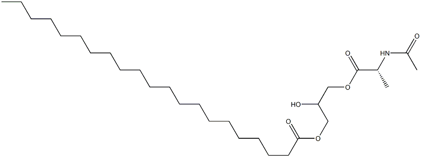 1-[(N-Acetyl-D-alanyl)oxy]-2,3-propanediol 3-henicosanoate Struktur