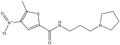 N-[3-(1-Pyrrolidinyl)propyl]-5-methyl-4-nitrothiophene-2-carboxamide Struktur