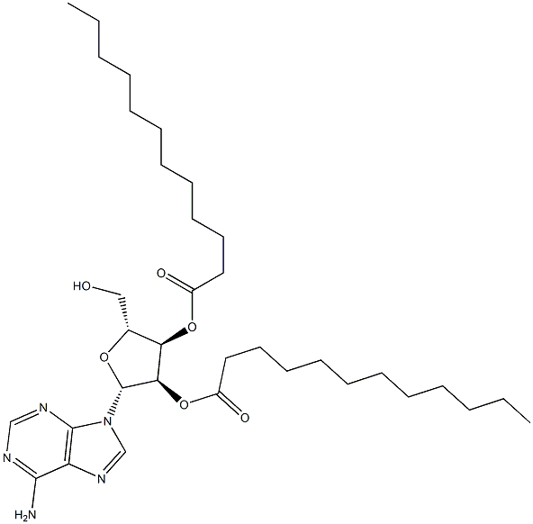 2'-O,3'-O-Bis(dodecanoyl)adenosine Struktur