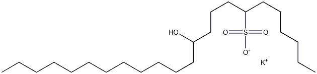 11-Hydroxytricosane-7-sulfonic acid potassium salt Struktur