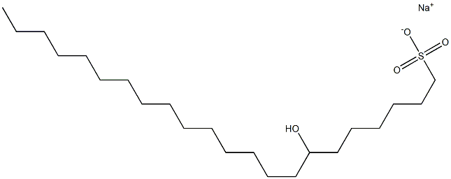 7-Hydroxydocosane-1-sulfonic acid sodium salt Struktur