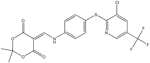 5-(((4-(3-Chloro-5-(trifluoromethyl)(2-pyridylthio))phenyl)amino)methylene)-2,2-dimethyl-1,3-dioxane-4,6-dione Struktur