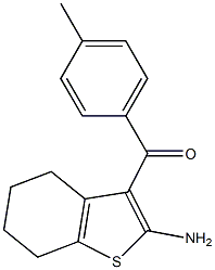 (2-amino-4,5,6,7-tetrahydro-1-benzothien-3-yl)(4-methylphenyl)methanone Struktur