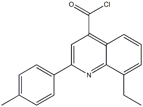 8-ethyl-2-(4-methylphenyl)quinoline-4-carbonyl chloride Struktur