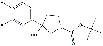 1-BOC-3-(3,4-DIFLUOROPHENYL)-3-HYDROXYPYRROLIDINE Struktur