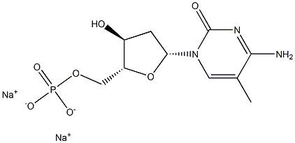 5-Methyl-2'-deoxycytidine-5'-monophosphate, Disodium Salt Struktur