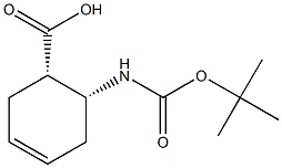 Boc-(1S,2R)-(+)-2-aminocyclohex-4-ene-carboxylicacid Struktur