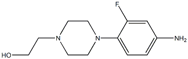 2-[4-(4-Amino-2-fluorophenyl)-1-piperazinyl]-1-ethanol Struktur