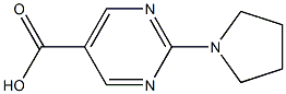 2-(1-Pyrrolidinyl)-5-pyrimidinecarboxylic acid Struktur