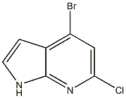 4-bromo-6-chloro-1H-pyrrolo[2,3-b]pyridine Struktur