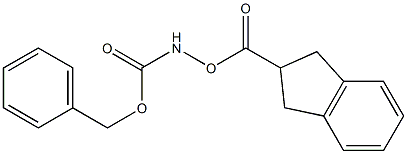 2-(benzyloxycarbonylamino)-2,3-dihydro-1H-indene-2-carboxylic acid Struktur