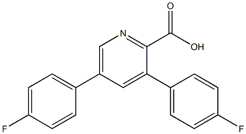 3,5-Bis(4-fluorophenyl)picolinic acid Struktur