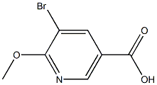 3-Bromo-2-methoxy-5-pyridinecarboxylic acid Struktur