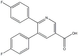 5,6-Bis(4-fluorophenyl)nicotinic acid Struktur