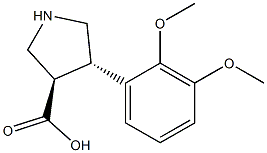 (3R,4S)-4-(2,3-diMethoxyphenyl)pyrrolidine-3-carboxylic acid Struktur