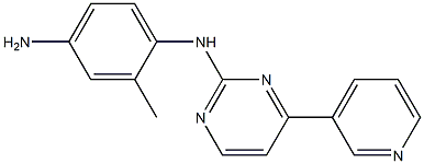 N-(4-Amino-2-methylphenyl)-4-(3-pyridyl)-2-pyrimidineamine
 Struktur