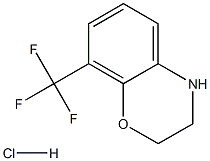 8-(trifluoromethyl)-3,4-dihydro-2H-1,4-benzoxazine hydrochloride Struktur