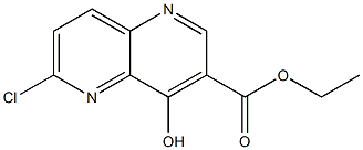 ethyl 6-chloro-4-hydroxy-1,5-naphthyridine-3-carboxylate Struktur