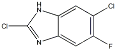 2,6-dichloro-5-fluoro-1H-benzimidazole Struktur