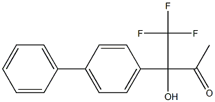 3-(biphenyl-4-yl)-4,4,4-trifluoro-3-hydroxybutan-2-one Struktur