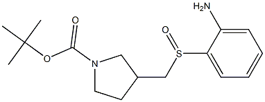 3-(2-Amino-benzenesulfinylmethyl)-pyrrolidine-1-carboxylic acid tert-butyl ester Struktur