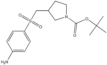 3-(4-Amino-benzenesulfonylmethyl)-pyrrolidine-1-carboxylic acid tert-butyl ester Struktur