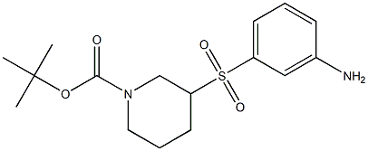 3-(3-Amino-benzenesulfonyl)-piperidine-1-carboxylic acid tert-butyl ester Struktur