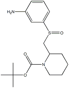 2-(3-Amino-benzenesulfinylmethyl)-piperidine-1-carboxylic acid tert-butyl ester Struktur