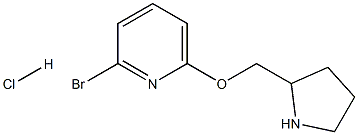 2-Bromo-6-(pyrrolidin-2-ylmethoxy)-pyridine hydrochloride Struktur