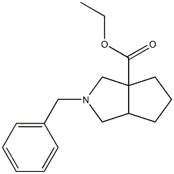 ethyl 2-benzyloctahydrocyclopenta[c]pyrrole-3a-carboxylate Struktur