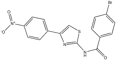 4-bromo-N-(4-(4-nitrophenyl)thiazol-2-yl)benzamide Struktur