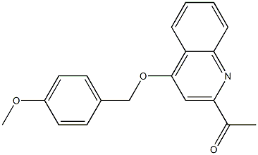 1-(4-(4-methoxybenzyloxy)quinolin-2-yl)ethanone Struktur