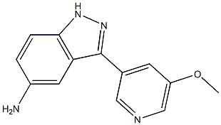 3-(5-methoxypyridin-3-yl)-1H-indazol-5-amine Struktur