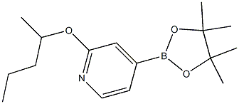 4-(4,4,5,5-tetramethyl-1,3,2-dioxaborolan-2-yl)-2-(pentan-2-yloxy)pyridine Struktur