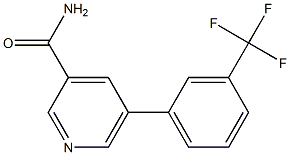 5-(3-(trifluoromethyl)phenyl)pyridine-3-carboxamide Struktur