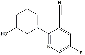 5-bromo-2-(3-hydroxypiperidin-1-yl)pyridine-3-carbonitrile Struktur