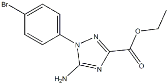 5-AMino-1-(4-broMo-phenyl)-1H-1,2,4-triazole-3-carboxylic acid ethyl ester Struktur