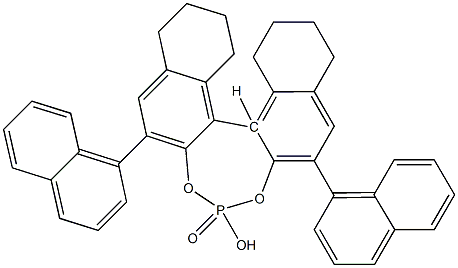 S-3,3'-bis(1-Naphthyl)-5,5',6,6',7,7',8,8'-octahydro-1,1'-binaphthyl-2,2'-diyl hydrogenphosphate Struktur