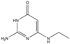 2-Amino-6-(ethylamino)pyrimidin-4(3H)-one Struktur