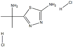 5-(1-Amino-1-methylethyl)-1,3,4-thiadiazol-2-amine dihydrochloride Struktur