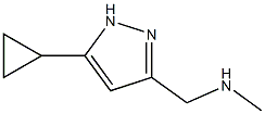 1-(5-Cyclopropyl-1H-pyrazol-3-yl)-N-methylmethanamine Struktur