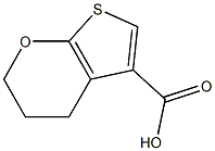 3,4-dihydro-2H-thieno[2,3-b]pyran-5-carboxylic acid Struktur