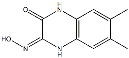 1,4-Dihydro-6,7-dimethylquinoxaline-2,3-dione 2-oxime Struktur