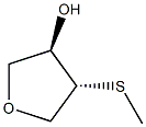 (3R,4R)-4-(Methylthio)tetrahydrofuran-3-ol Struktur