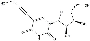 5-(3-Hydroxypropyn-1-yl)uridine Struktur