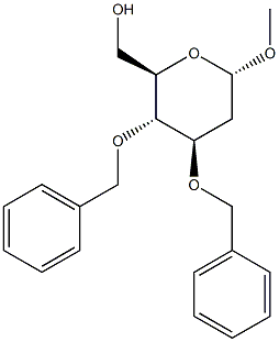 Methyl 3,4-di-O-benzyl-2-deoxy-a-D-glucopyranoside Struktur