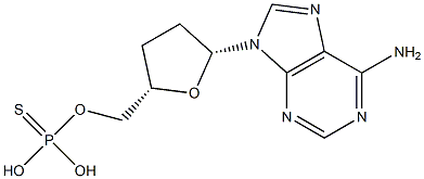 2',3'-Dideoxyadenosine-5'-O-monothiophosphate Struktur